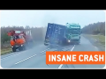 Un tête-à-queue impressionnant d'un poids-lourd sur l'autoroute