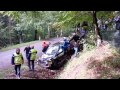 Crash d'une Twingo au rallye de France Alsace 2013