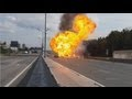 Explosion d'un camion de gaz russe