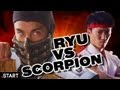 Mortal Kombat vs Street Fighter - Scorpion vs Ryu - Live