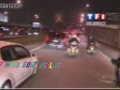 Chute de moto dans le convoi Hollande