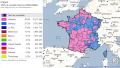 1er tour des élections version Google Maps