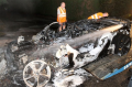Une Jaguar F-Type s'enflamme sur une autoroute belge