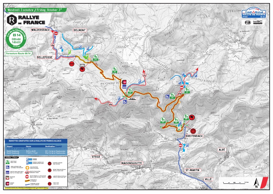 Carte ES 1 & 4 du rallye de France 2014