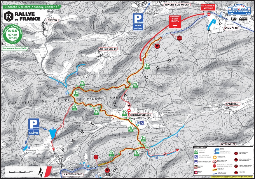 Carte ES 15 & 17 du rallye de France 2014