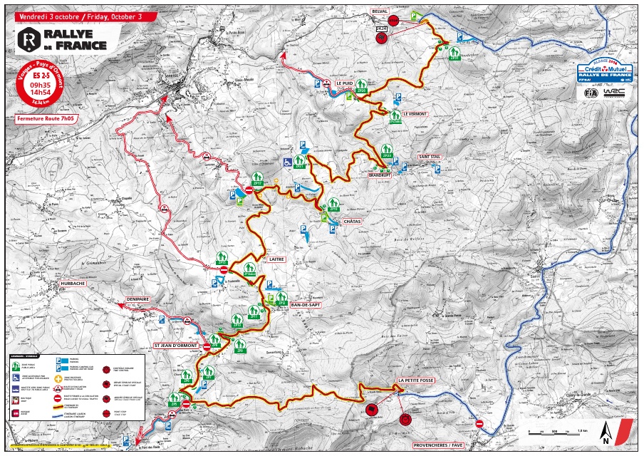 Carte ES 2 & 5 du rallye de France 2014