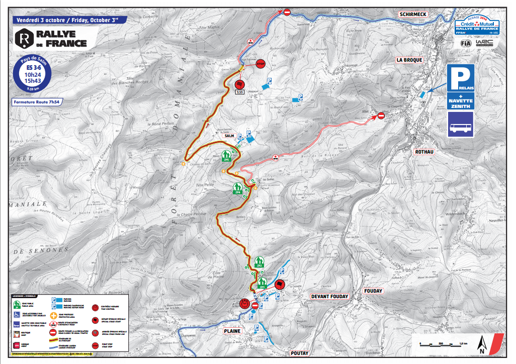 Carte ES 3 & 6 du rallye de France 2014