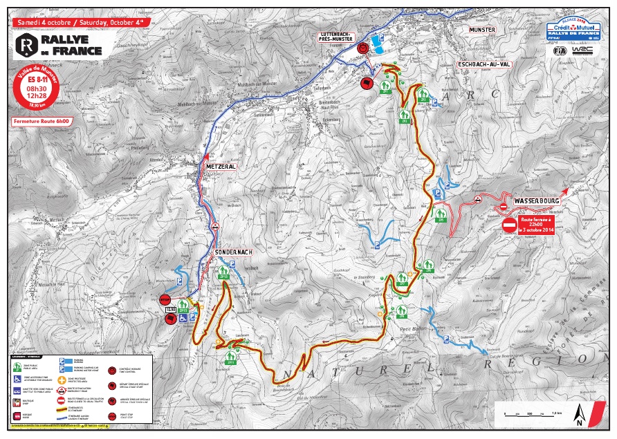 Carte ES 8 & 11 du rallye de France 2014