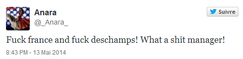 Compagne Nasri insulte France Compagne Nasri insulte France