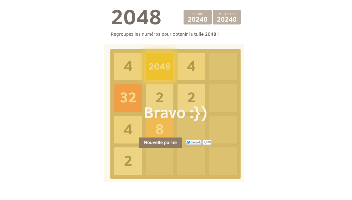 comment gagner sur 2048