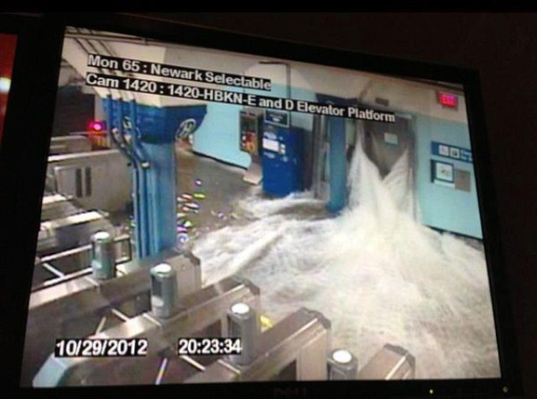 Photo de l'inondation du métro new-york