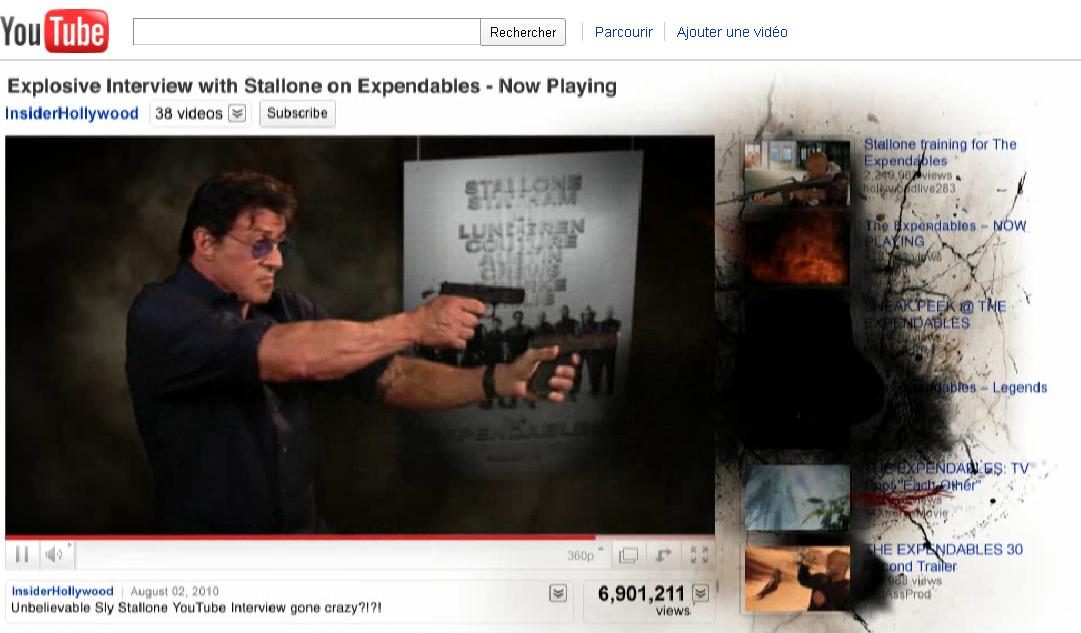Sylvester Stallone détruit Youtube